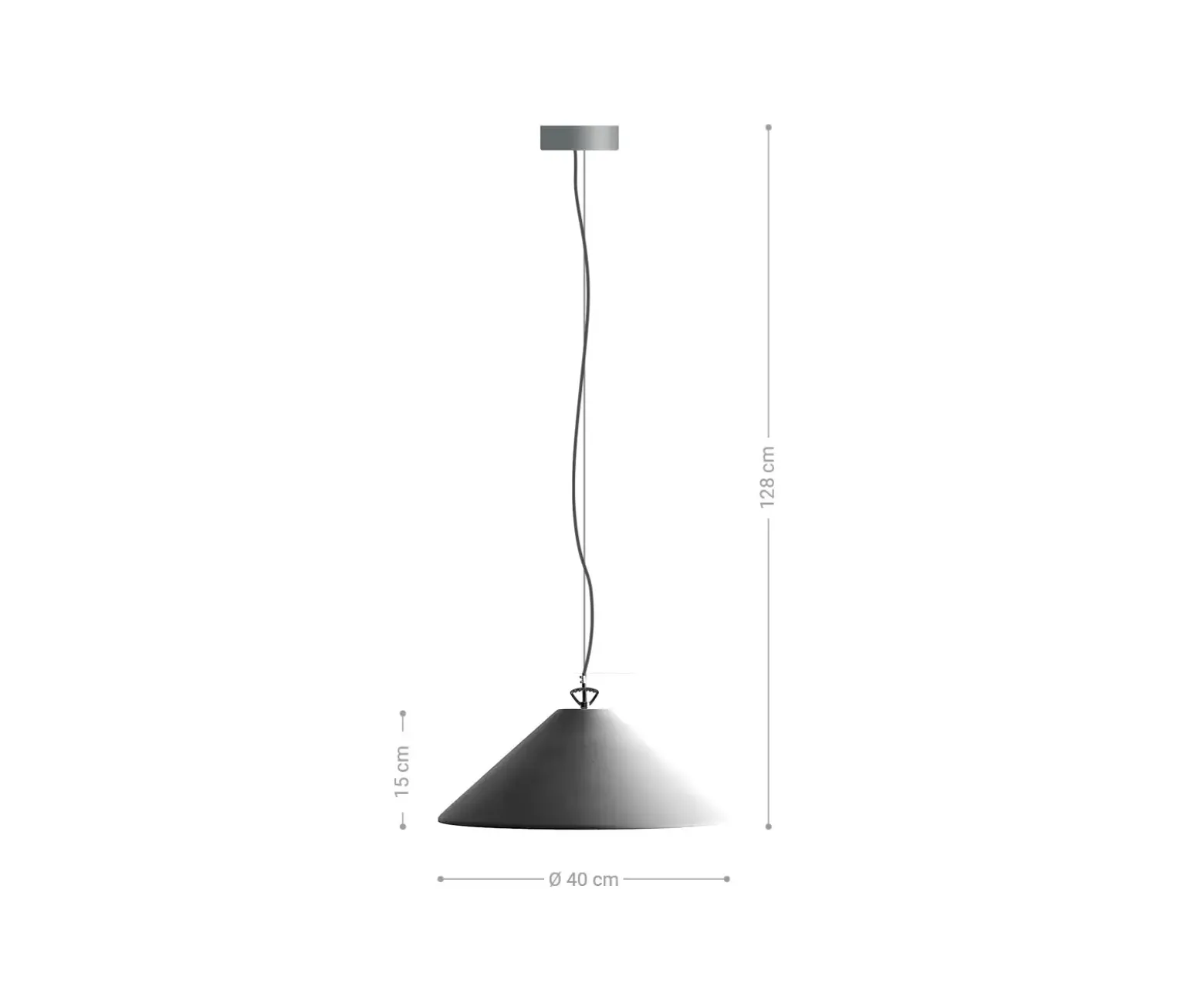 PendelleuchteFatua 40 cm Beton 60 W Pendelleuchte Hängeleuchte Sofort versandfertig