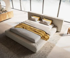 PolsterbettgestellCoperti 180x200 cm Bouclé Creme-Weiß Sofort versandfertig