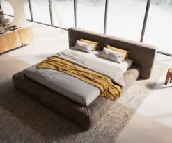 PolsterbettgestellCoperti 180x200 cm Mikrofaser Taupe Vintage Sofort versandfertig