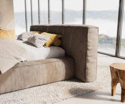 PolsterbettgestellCoperti 180x200 cm Mikrofaser Taupe Vintage Sofort versandfertig