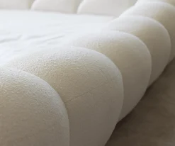 PolsterbettgestellPerlla 180x200 cm Bouclé Creme-Weiß Sofort versandfertig