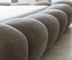 PolsterbettgestellPerlla 180x200 cm Strukturstoff Soft Taupe Sofort versandfertig