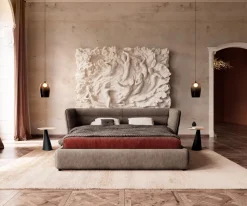 PolsterbettgestellSimea 180x200 cm Mikrofaser Taupe Vintage Sofort versandfertig