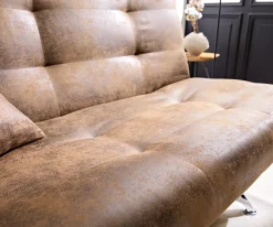 SchlafsofaViola 190x90 cm Braun Antik Optik Bettkasten Sofort versandfertig