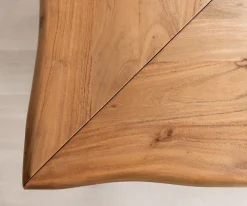 SchreibtischLive-Edge 170x170 Akazie Natur Gestell Silber Baumkante Sofort versandfertig