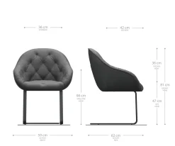 SchwingstuhlGaio-Flex Anthrazit Vintage Freischwinger flach Schwarz Sofort versandfertig