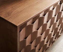 SideboardFevo 175 cm Akazie Braun 2 Türen 3 Schubfächer L-Fuß Sofort versandfertig