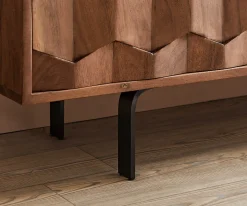 SideboardFevo 175 cm Akazie Braun 2 Türen 3 Schubfächer L-Fuß Sofort versandfertig