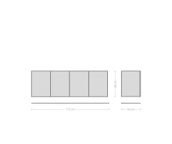 SideboardImara 175 cm Mango Braun 2 Türen 3 Schubladen schwebend Sofort versandfertig