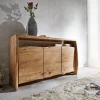 SideboardLive-Edge 145 cm Akazie Natur 3 Türen Sofort versandfertig