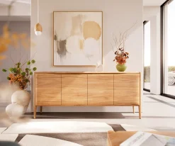 SideboardSimcha 175 cm Akazie Natur 4 Türen Sofort versandfertig