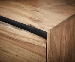 SideboardStonegrace 200x45 cm Akazie Natur 4 Türen Baumkante Sofort versandfertig