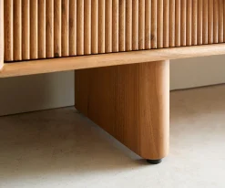 SideboardSurimu 175 cm Akazie Hellbraun 4 Türen 2 Fächer Kork-Griff Holzfüße Versandfertig ca. 28.08.26