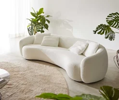 3-SitzerLarna 260x120 cm Bouclé Creme-Weiß Sofort versandfertig