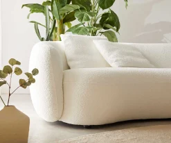 3-SitzerLarna 260x120 cm Bouclé Creme-Weiß Sofort versandfertig