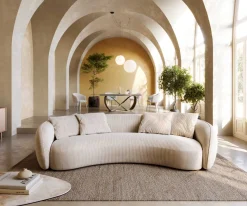 3-SitzerLarna 260x120 cm Cord Beige Sofort versandfertig