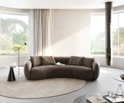3-SitzerLarna 260x120 cm Mikrofaser Taupe Vintage Versandfertig ca. 25.09.26