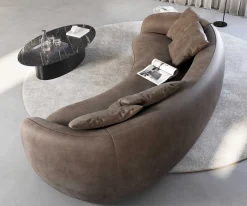 3-SitzerLarna 260x120 cm Mikrofaser Taupe Vintage Versandfertig ca. 25.09.26