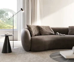3-SitzerLarna 260x120 cm Mikrofaser Taupe Vintage Versandfertig ca. 25.09.26