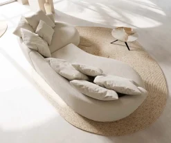 SofaEdina 330x170 cm Bouclé Creme-Weiß Sofort versandfertig