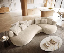 SofaEdina 330x170 cm Cord Beige Sofort versandfertig