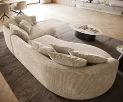 SofaEdina 330x170 cm Cord Beige Sofort versandfertig