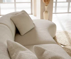 SofaMairi 330x160 cm Bouclé Creme-Weiß Sofort versandfertig