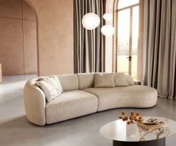 SofaMairi 330x160 cm Cord Beige Sofort versandfertig