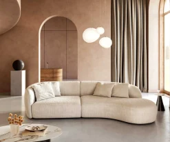 SofaMairi 330x160 cm Cord Beige Sofort versandfertig