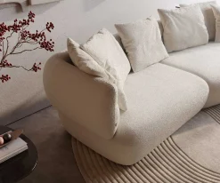 SofaRoya 320x140 cm Bouclé Creme-Weiß Sofort versandfertig
