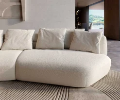 SofaRoya 320x140 cm Bouclé Creme-Weiß Sofort versandfertig