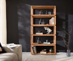 StandregalSakura 100x200 cm Akazie Natur 5 Fächer Sofort versandfertig