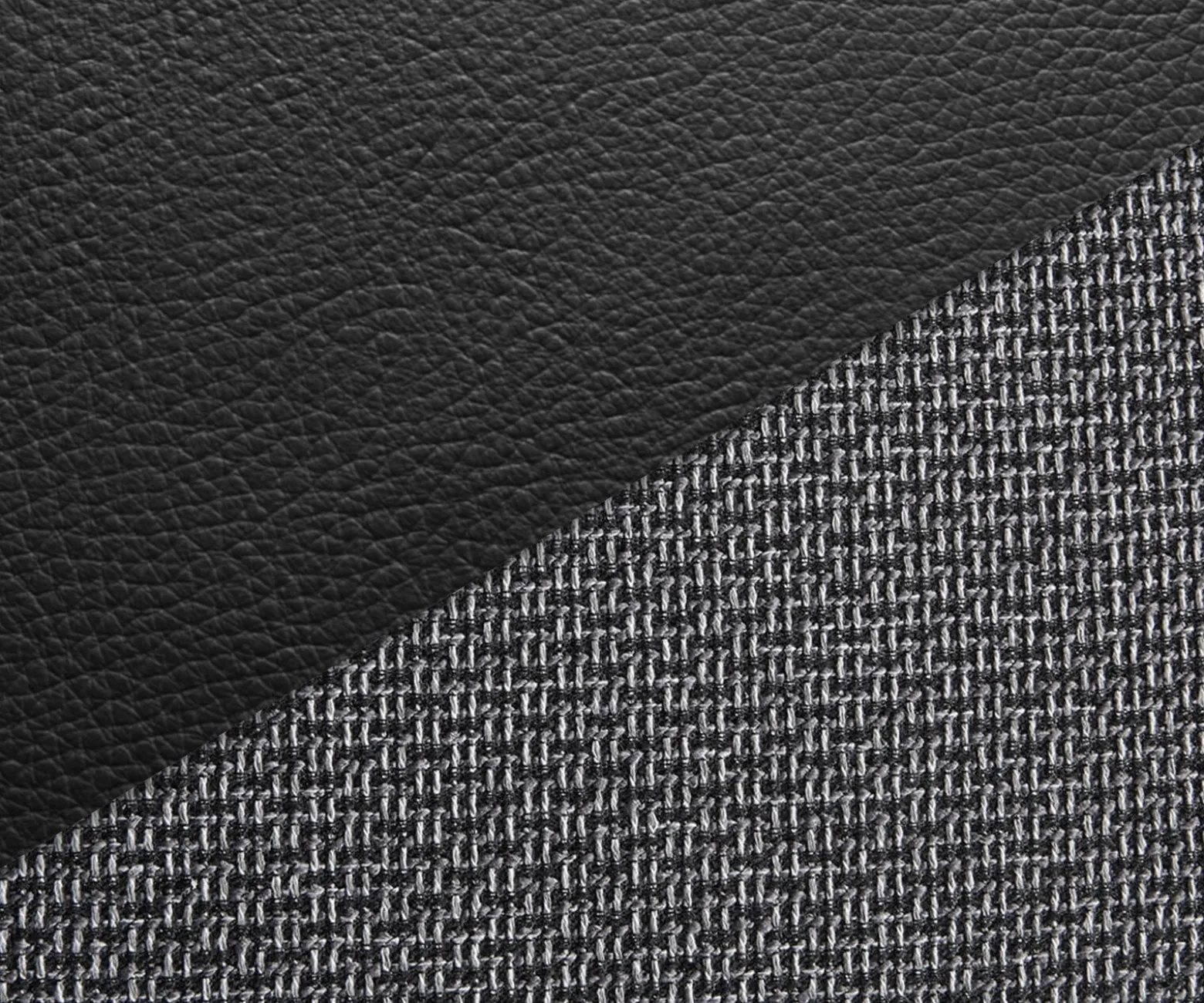 WohnlandschaftClovis XXL Schwarz Hocker Ottomane Links modular Sofort versandfertig