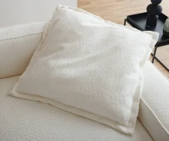 WurfkissenSirpio XL 85x85 Bouclé Creme-Weiß Sofort versandfertig