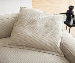 WurfkissenSirpio XL 85x85 Cord Beige Sofort versandfertig