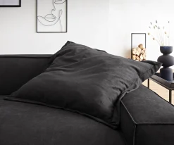 WurfkissenSirpio XL 85x85 Mikrofaser Schwarz Sofort versandfertig